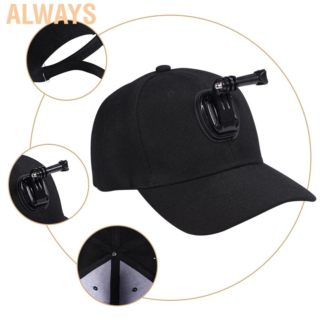 [READY STOCK] Mũ Lưỡi Trai Có Móc Gắn Máy Quay Gopro