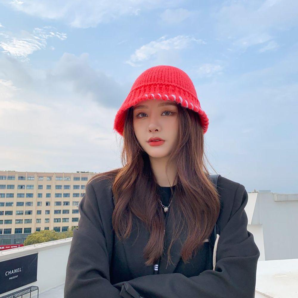Mũ beanie Màu Trơn Phong Cách Vintage Cho Nữ