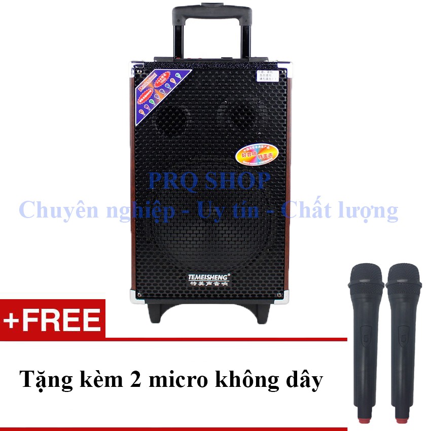 Loa kéo Temeisheng Q8S tặng 2 micro không dây