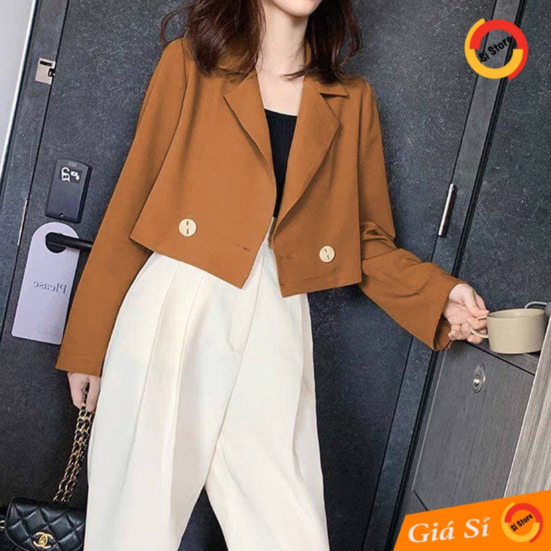 Áo Vest Lửng 2 Khuy (CAM ĐẤT)