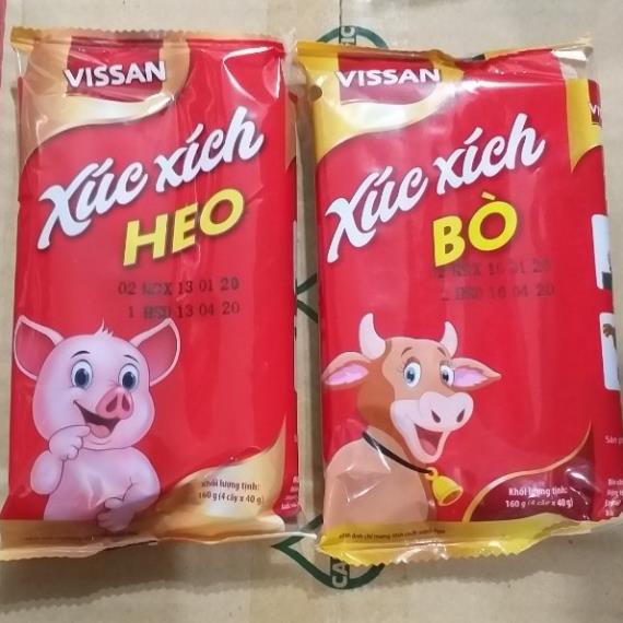 XÚC XÍCH TIỆT TRÙNG HEO - BÒ VISSAN 160G