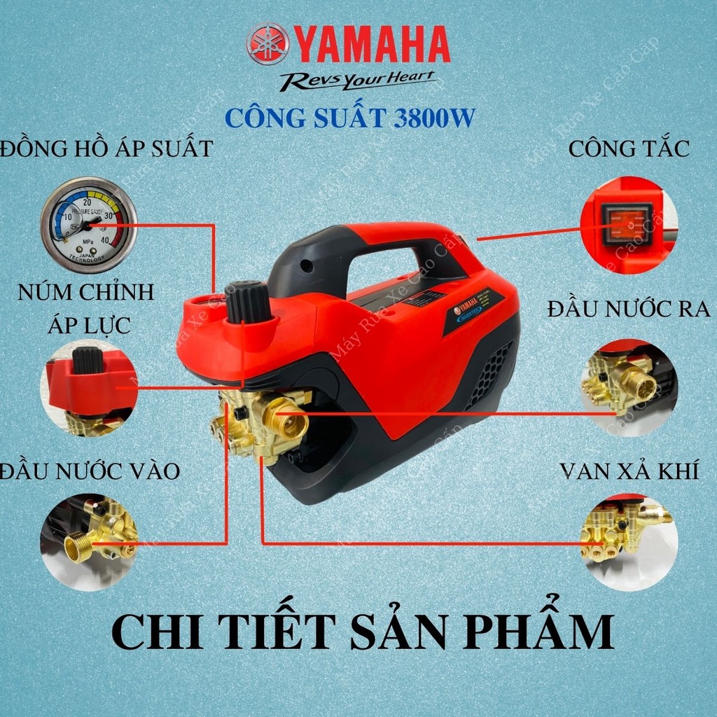 Máy Rửa Xe Mini Yamaha công suất cao 2200W