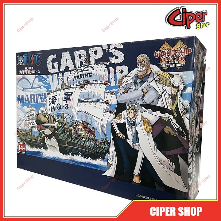 Mô hình thuyền tàu đô đốc garp one piece luffy - Figure One Piece