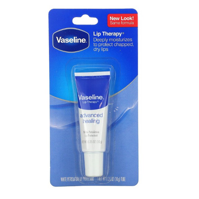 Son dưỡng cho môi nứt nẻ Vaseline Lip Therapy Tube Advanced Healing 10g (Mỹ)