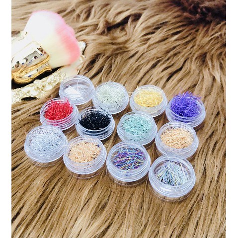 Set 12 hủ dây kim tuyến chuyên dùng trang trí móng tay chân - Sushi nail mi