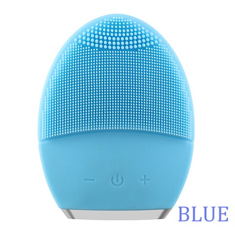 Ultrasonic Electric Facial Cleansing Brush Vibration Skin Remove Blackhead Pore Cleanser Waterproof Silicone Facial Spa Massage