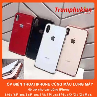 [𝑽𝑰𝑫𝑬𝑶] Ốp Lưng Iphone Giả Kính Viền Si (Ốp cứng) 6/7/8/X/Xs/Xr/XsMax