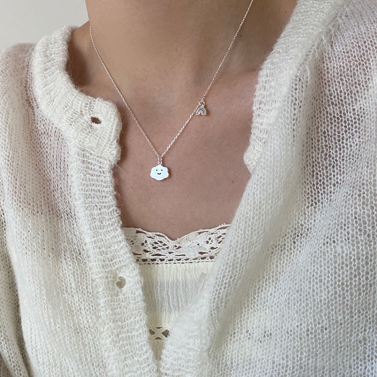 Dây chuyền nữ vòng cổ nữ bạc s925 mây và cầu vồng Cá jewelry DC170