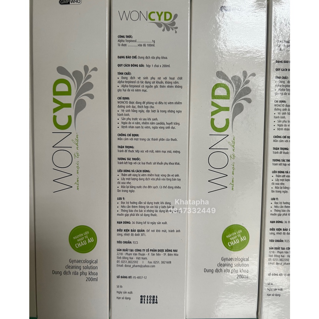 Dung dịch vệ sinh WONCYD 200ml