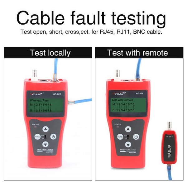 Máy Test Mạng NOYAFA NF-308. Bộ Test Mạng NF308 ⚡️FreeShip ⚡️Bảo Hành 6 Tháng ⚡️Chính Hãng ⚡️Giá Rẻ Nhất