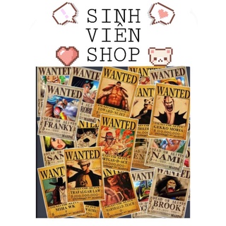 Stickers Wanted One Piece anime 25 miếng đặc biệt  nhãn dán