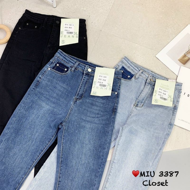 Quần jean ôm túi đậm hàng QCL1