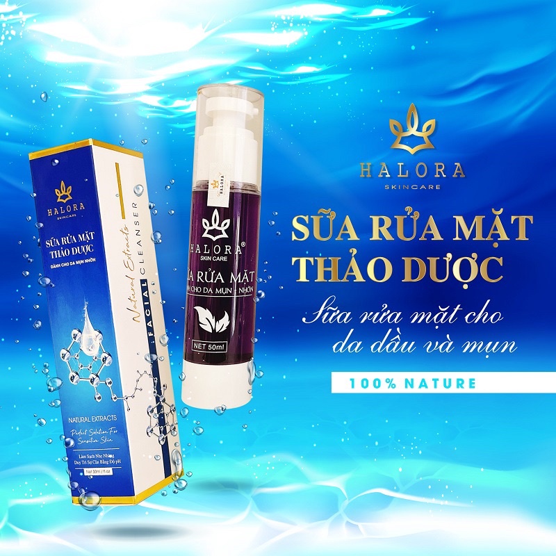 sữa rửa mặt Halora
