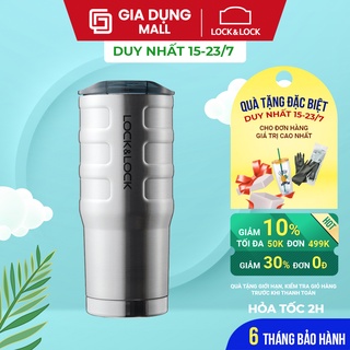 Ly Giữ Nhiệt Thép Không Gỉ Bumper Tumbler Lock&Lock LHC4139SLV (550ml) - Bạc - Hàng Chính Hãng