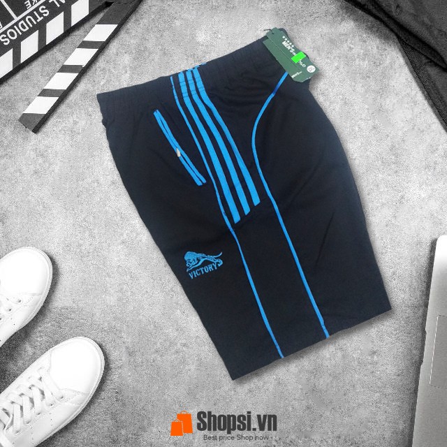 Quần Short Nam - Quần Đùi Thể Thao Phối Viền - Hàng VNXK