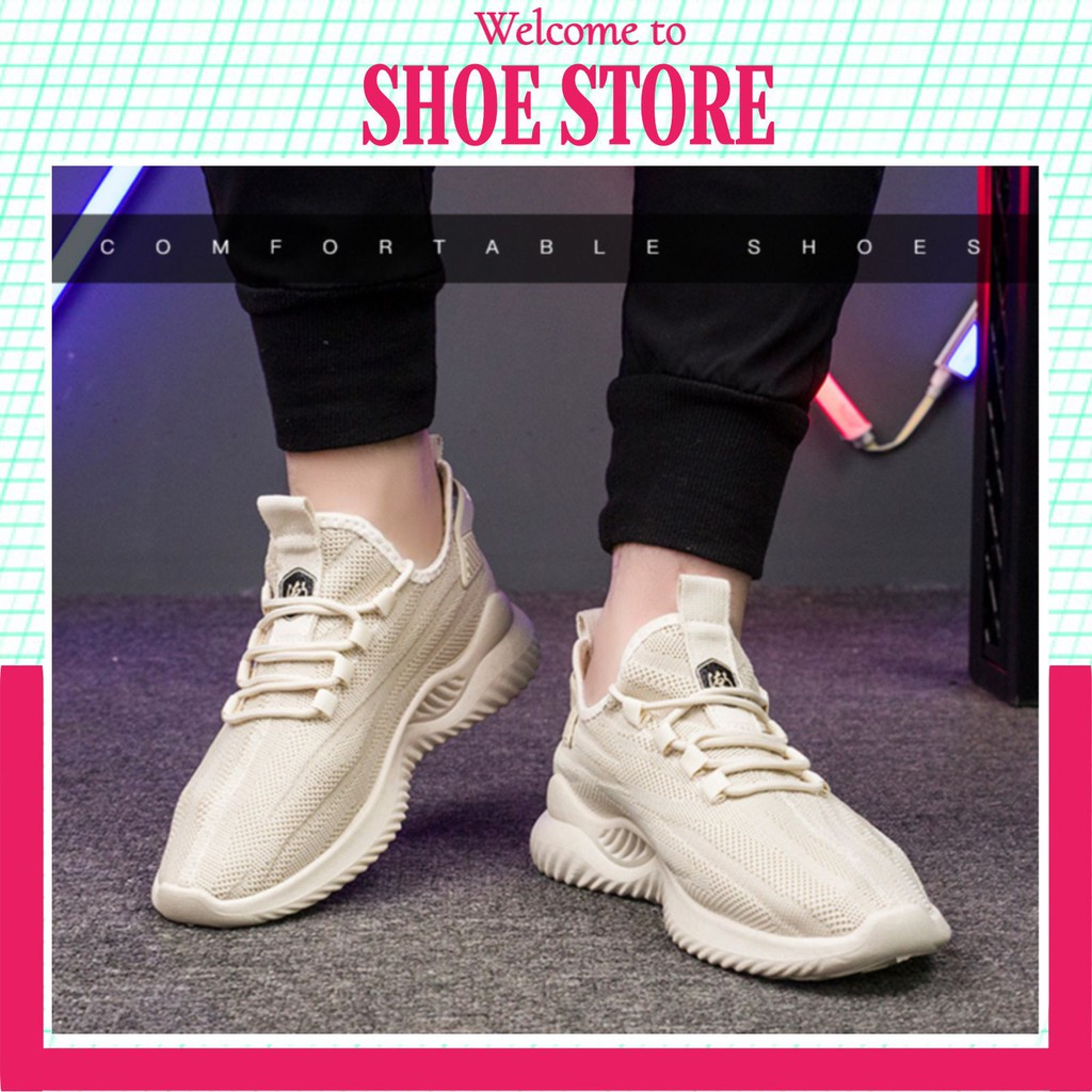 Giày Sneaker Nam 💖FREESHIP💖, Giày Thể thao Thoáng Khí- Giày Nam Đế Cao Su Mềm