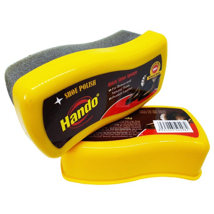 Hộp xi mút đánh giày da nhanh hando 50g - Giúp đánh bóng, làm mờ các vết trầy xước trên giày, túi, ví da