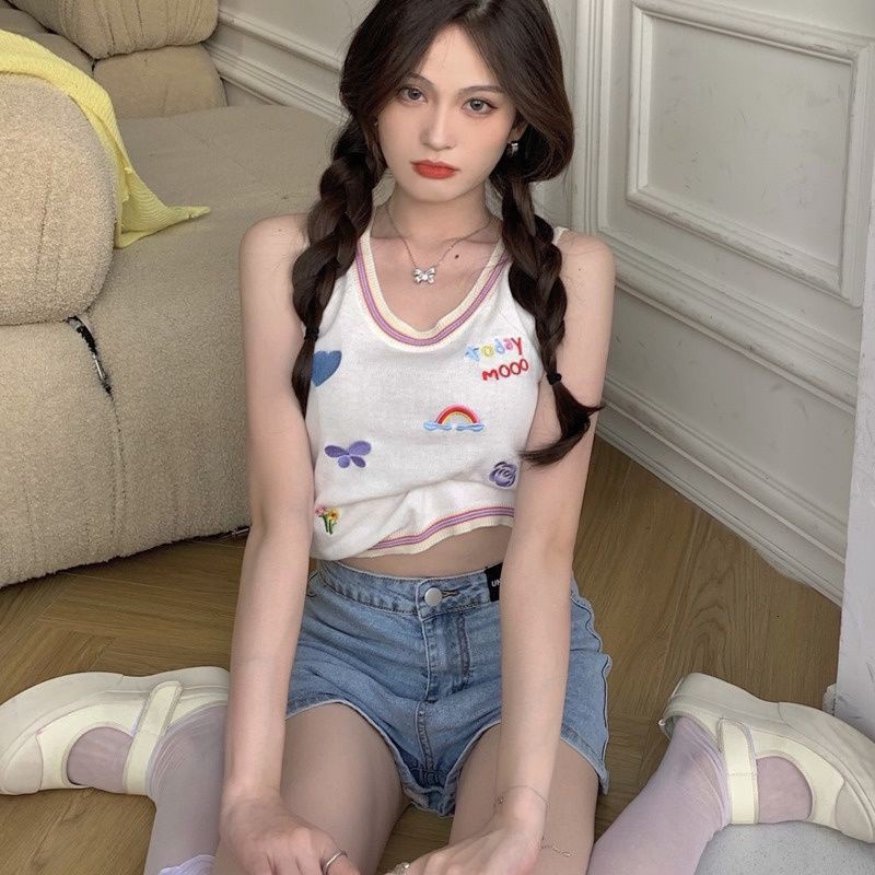 Áo không tay màu trơn phong cách hàn quốc dễ thương cho nữ