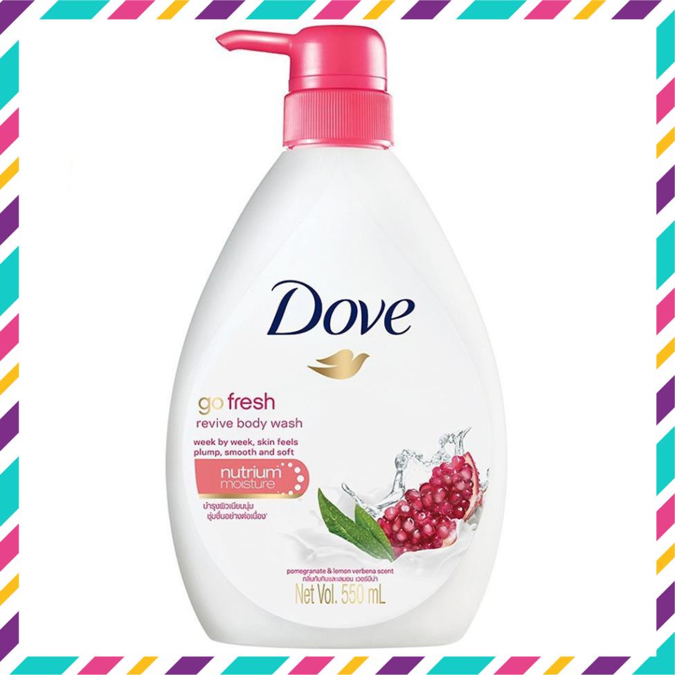 Sữa Tắm Dưỡng Ẩm Dove Revive 550ml - Hương Lựu Và Cỏ Roi Chanh 550ml date mới