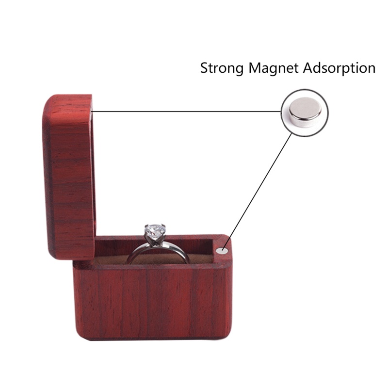 Hộp Đựng Nhẫn Cưới Bằng Hạt Óc Chó Thủ Công