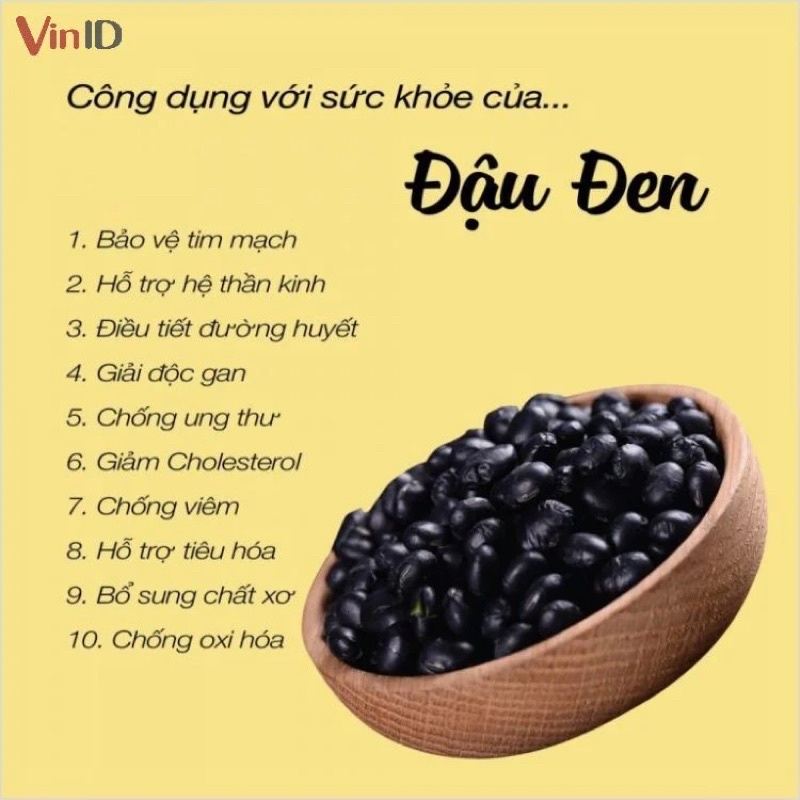 Đậu Đen Xanh Lòng - Hạt To Tròn, lòng xanh đậm, Đã Rang Thơm - 100g