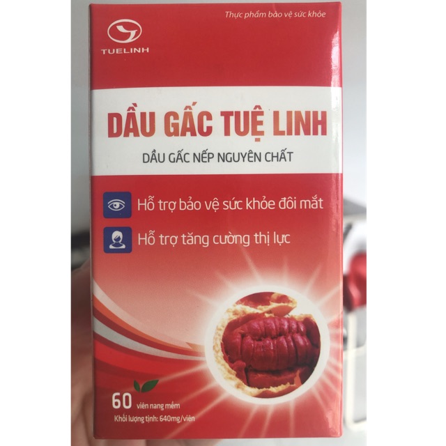 Dầu gấc Tuệ Linh - Dầu gấc nếp nguyên chất - 60 viên