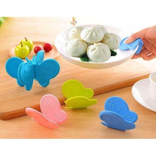 Vỉ 2 miếng bắc xoong nồi silicon hình bướm