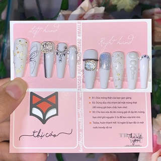 [ Nails Box] Móng úp tone trắng sang chảnh