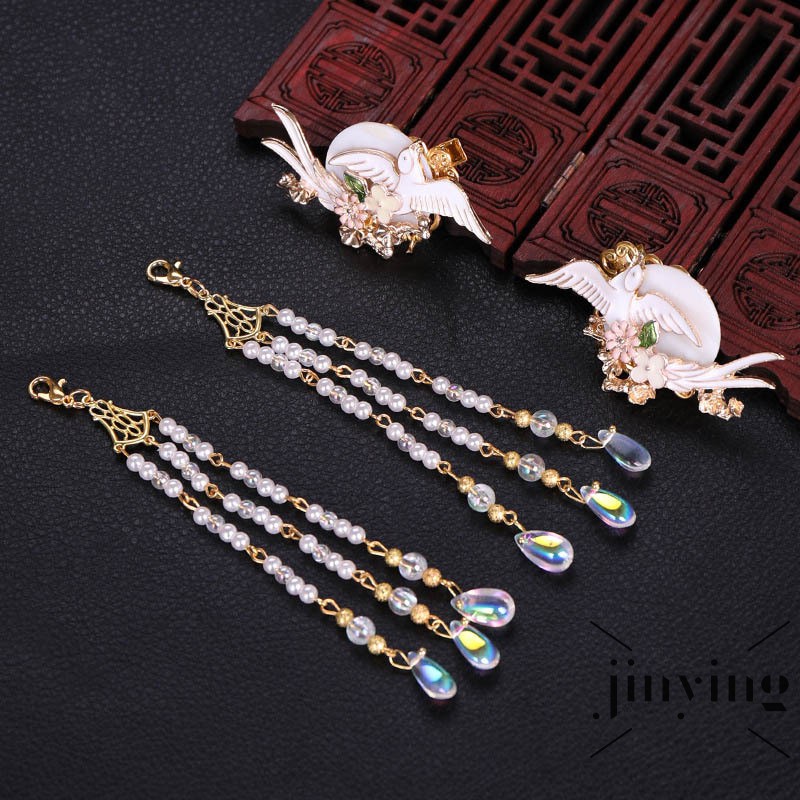 GETNOIVAS Phụ kiện tua rua phong cách Trung Hoa cổ điển thanh lịch dành cho nữ