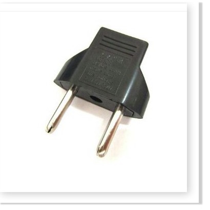 Đầu chuyển phích cắm 2 chân dẹt  sang 2 chân tròn