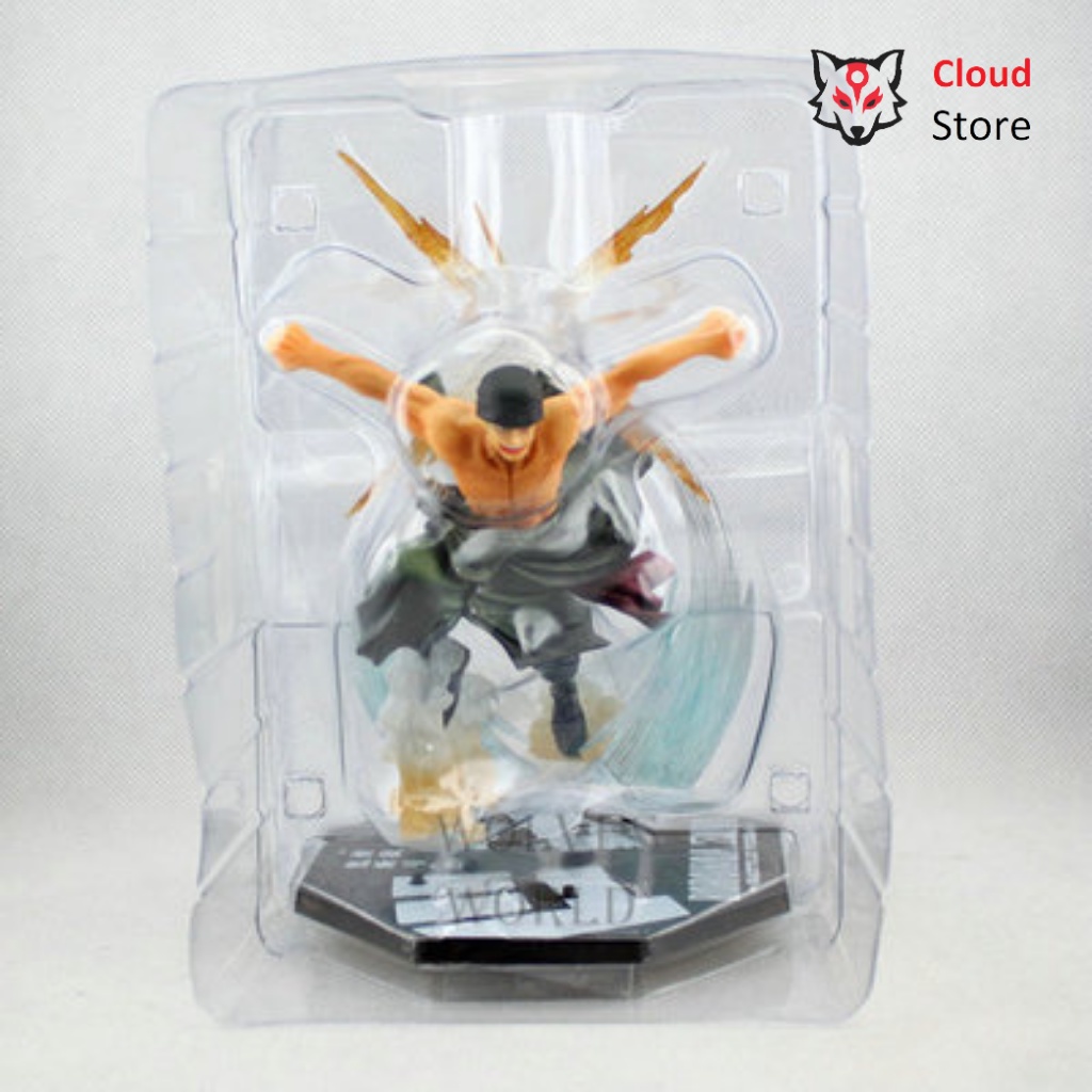 Mô hình One Piece Zoro có 2 đầu hàng cao cấp CLOUD STORE cao 18cm nặng 500 gram, figure one piece anime