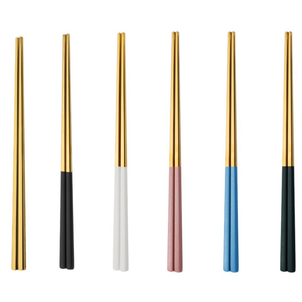 đũa inox. bộ đũa inox 304 cao cấp. bộ đũa inox 304 mạ vàng sang chảnh | BigBuy360 - bigbuy360.vn