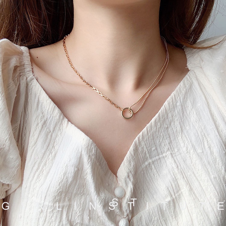 Vòng cổ đính ngọc trai nhân tạo thời trang
