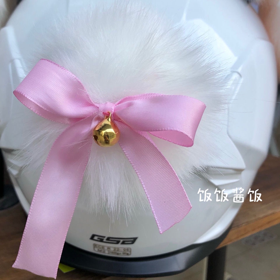 Phụ kiện hình tai thỏ trang trí mũ bảo hiểm đáng yêu cho nữ