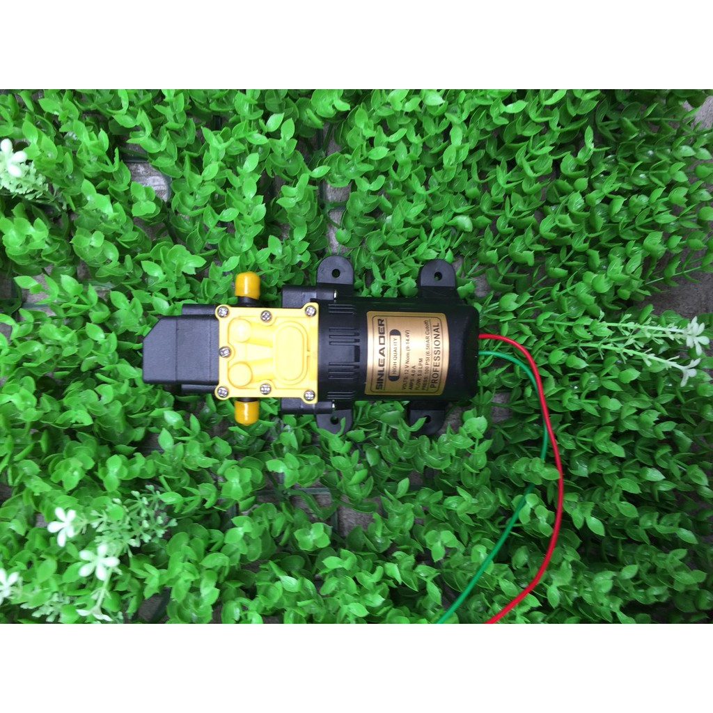 Máy bơm tăng áp 12V Sinleader Lưu lượng 5L/phút ứng dụng làm bộ rửa xe phun sương tưới cây tưới lan..