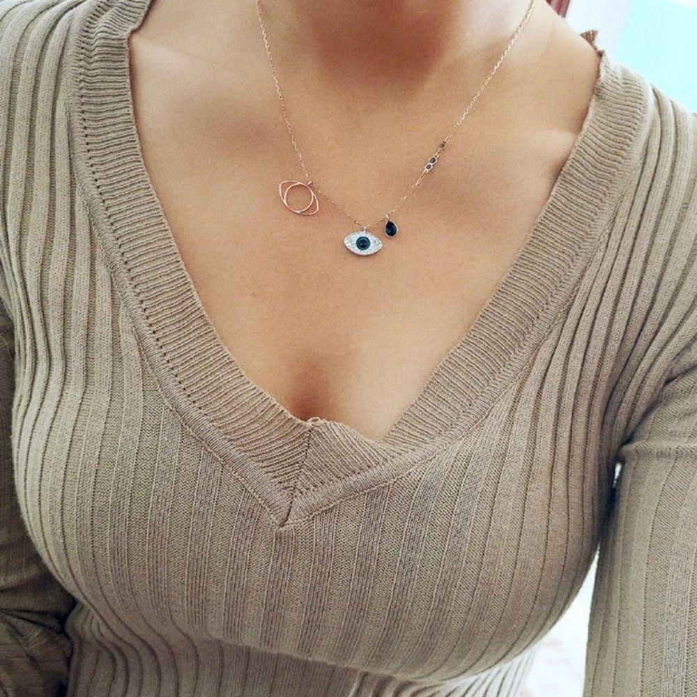 Vòng cổ Mặt Hình Mắt Quỷ Bằng Hợp Kim Phong Cách Hàn Quốc Ngọt Ngào Cho Nữ