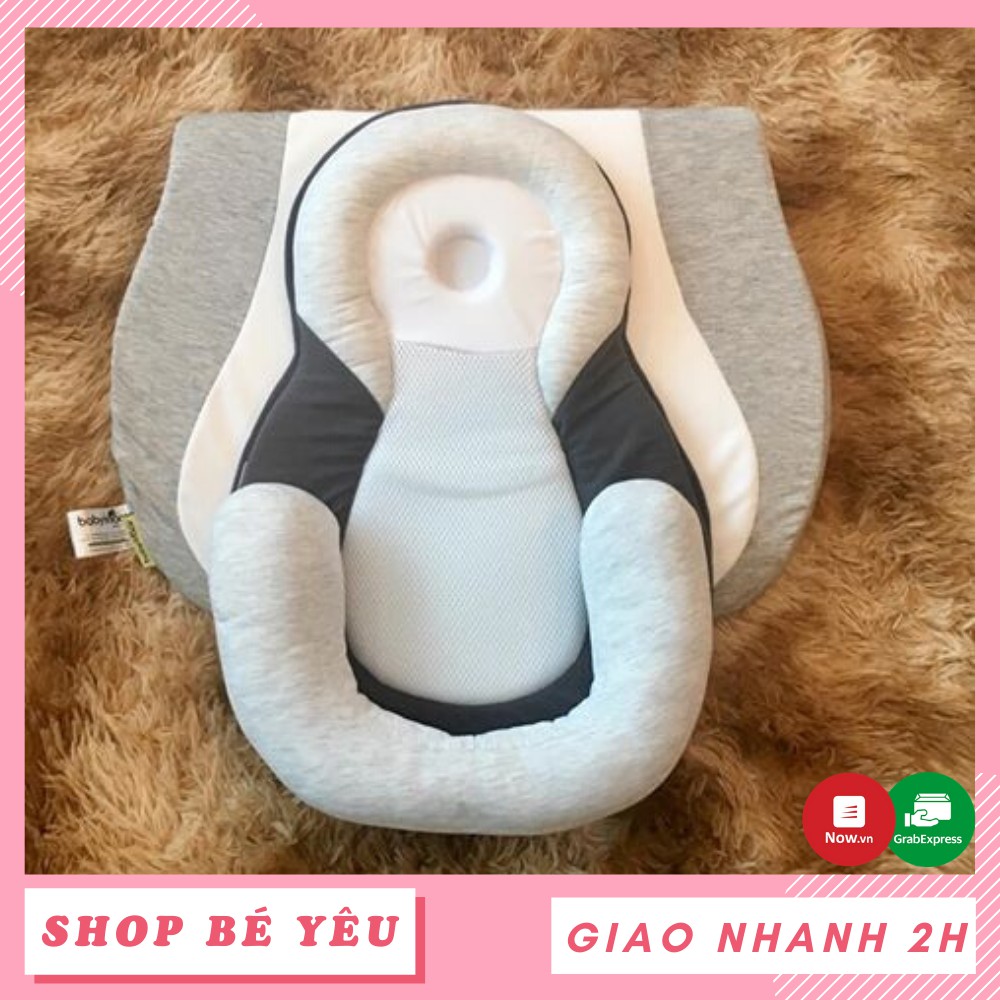 Gối chống trào ngược   𝑭𝒓𝒆𝒆𝒔𝒉𝒊𝒑  Combo gối chống trào ngược BABYMOOV + đệm ngủ đúng tư thế JJOVCE