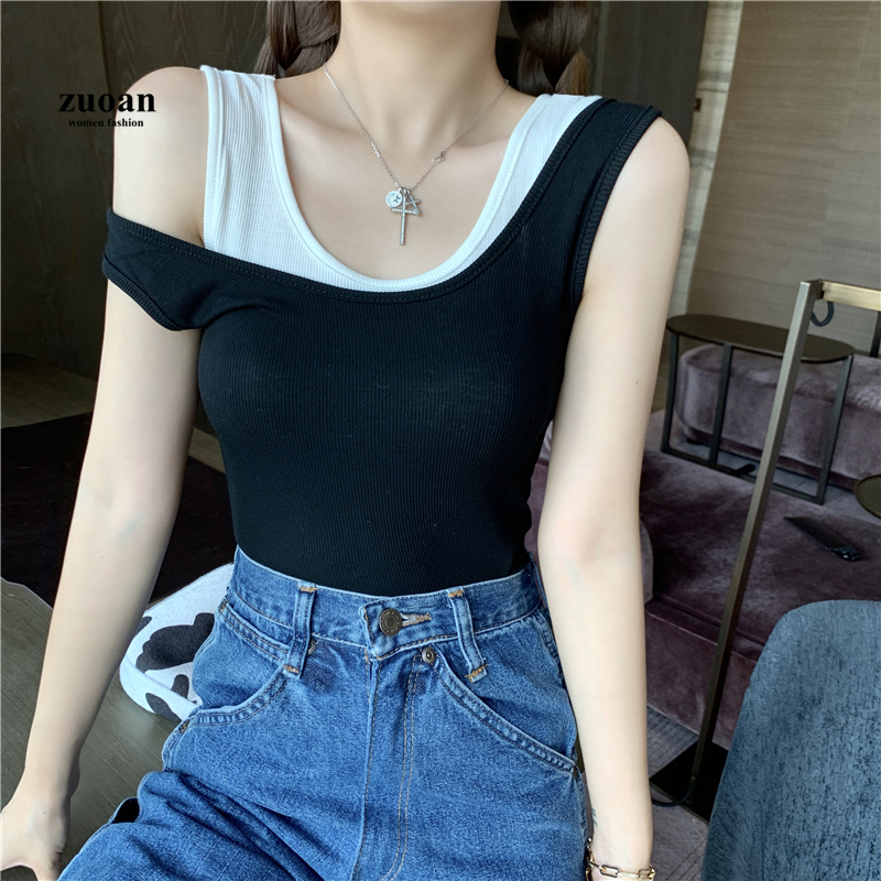 SUXI Áo Sơ Mi Sát Nách Thời Trang Mùa Hè Cho Nữ