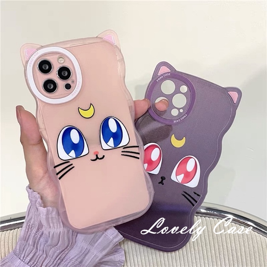 IPhone 14 13 12 11 Pro Max X XR Xs Max 8 7 6 6s Plus SE 2020 Ốp Điện Thoại Mềm Trong Suốt Hình Tai Mèo Cho