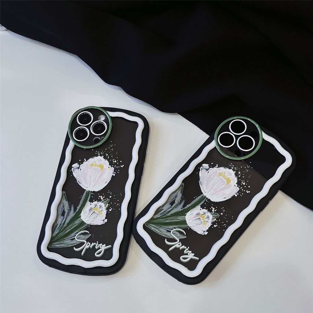 Ốp Điện Thoại Tpu Dẻo Họa Tiết Hoa Đơn Giản Thời Trang Chống Rơi Cho iphone 11 12 13Pro XS Max X XS XR