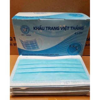 Khẩu trang y tế 4 lớp Việt Thắng 1 hộp 50 cái