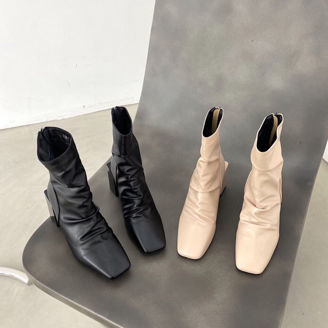 Bốt Nữ Da Nhăn Kéo Khóa Sau Mẫu Mới 2020 | BigBuy360 - bigbuy360.vn