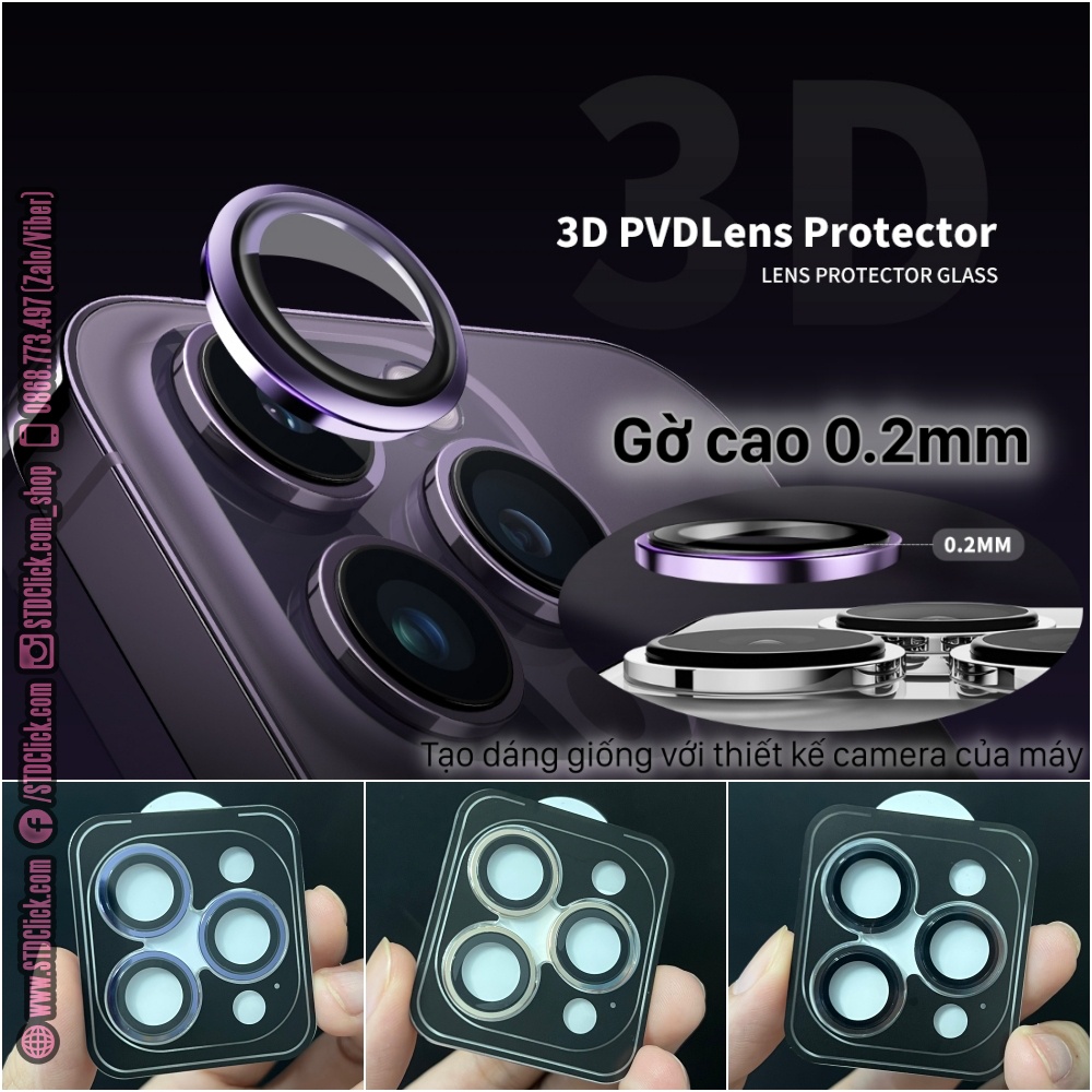 KÍNH CAMERA IPHONE 14 PRO MAX - 14 PRO - 14 PLUS - 14 MINI URR AUTOBOT 3D AR SIÊU MỎNG CHÍNH HÃNG