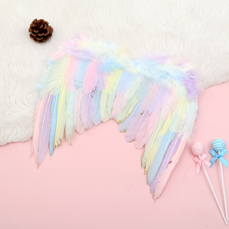 Set 22 băng đô hình sừng kỳ lân phối lông vũ thời trang đáng yêu cho bé gái