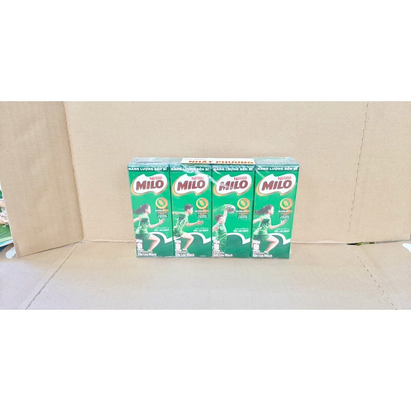 Sữa Milo Lúa Mạch Lốc 4 Hộp 180ml/110ml Date mới