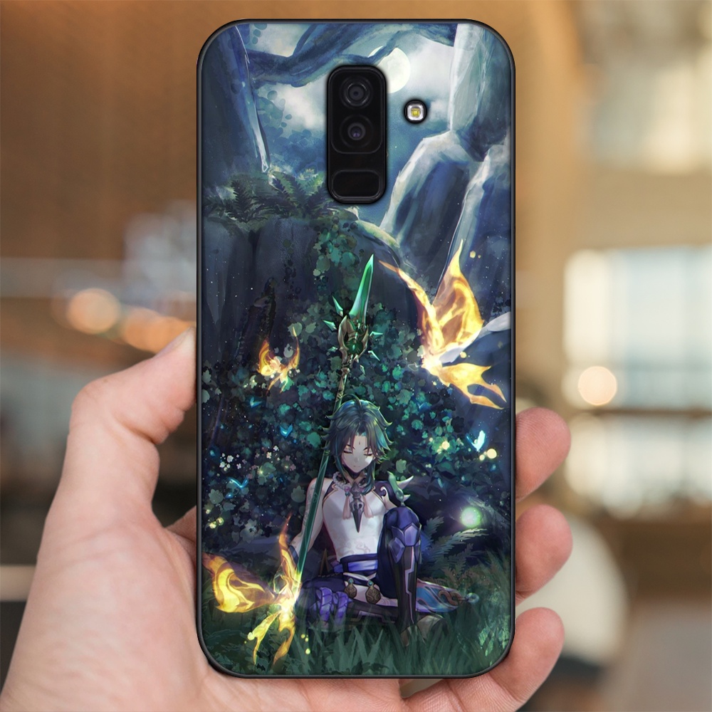 Ốp lưng Samsung A6 Plus viền đen in hình Xiao Genshin Impact