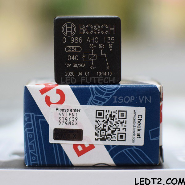 [LEDT2 ISOP] Relay (Rơ le) Bosch điện thế 12V [Số lượng: 1 Cái]