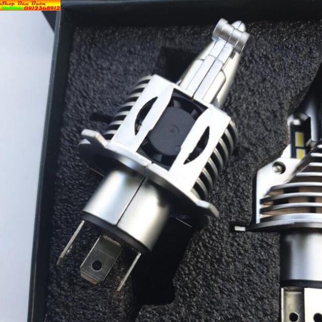 ĐÈN PHA LED FIGHTER CHÂN H4 SIÊU SÁNG CHO XE MÁY ( GIÁ 1 BÓNG)
