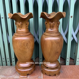 Cặp Lộc bình gỗ cao 40