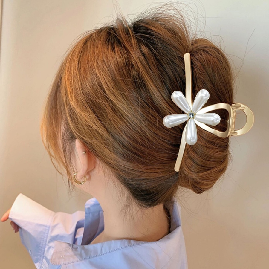 Kẹp Tóc Đính Đá Và Ngọc Trai Thời Trang Hàn Quốc Cho Nữ